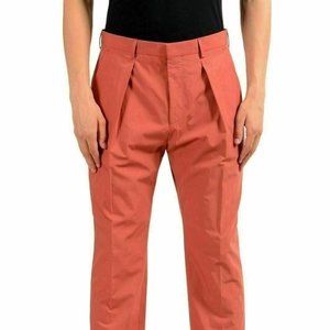 Hugo Boss "Ole" Men's Red Pleated Casual Pants
